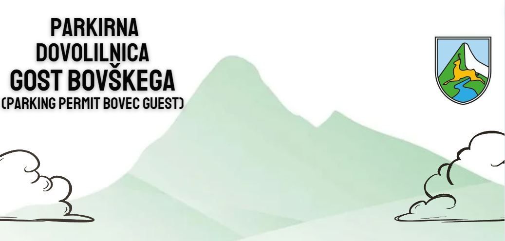Parking permit »BOVEC GUEST«