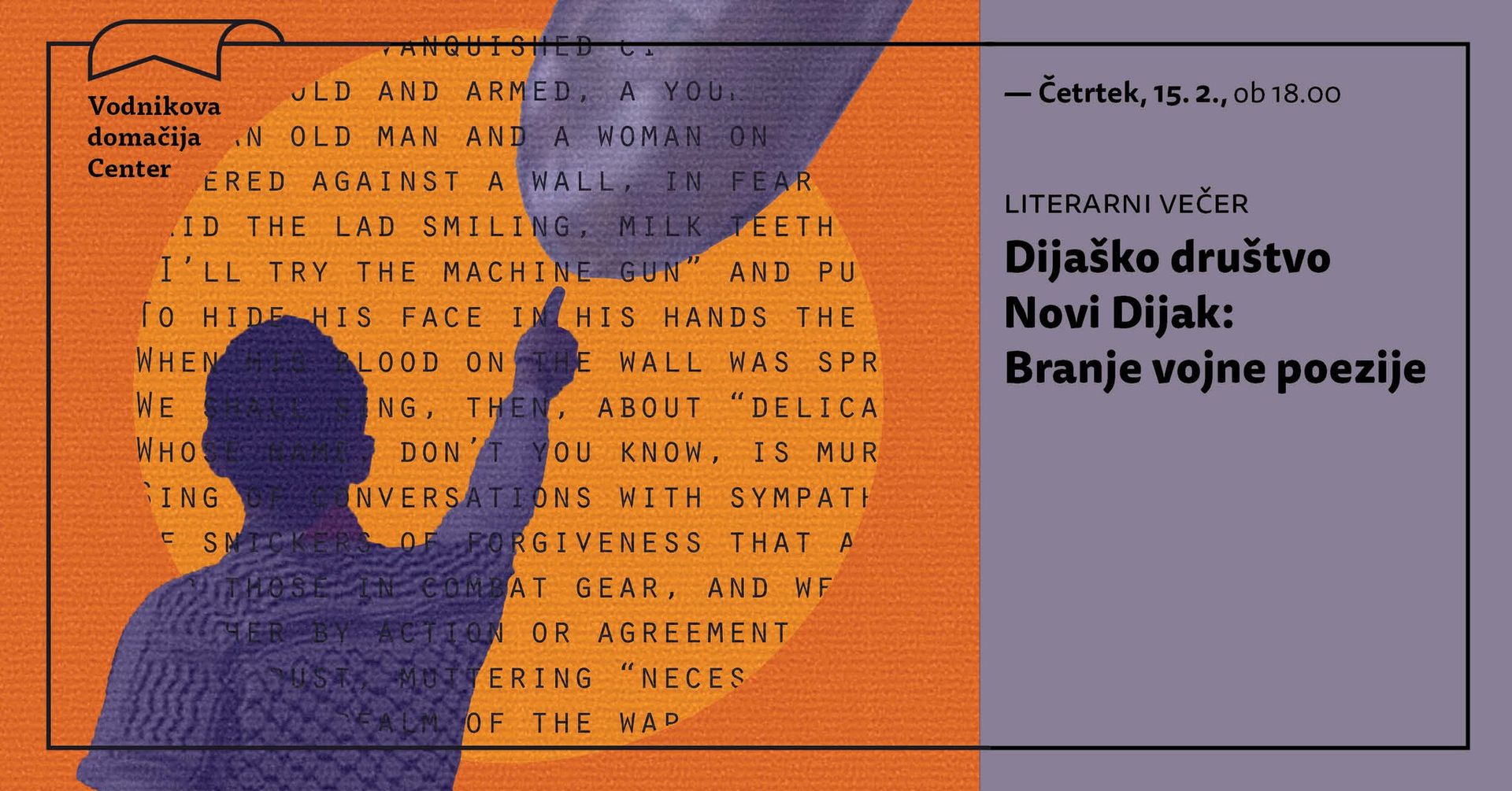 Novi dijak | Literarni večer branja vojne poezije