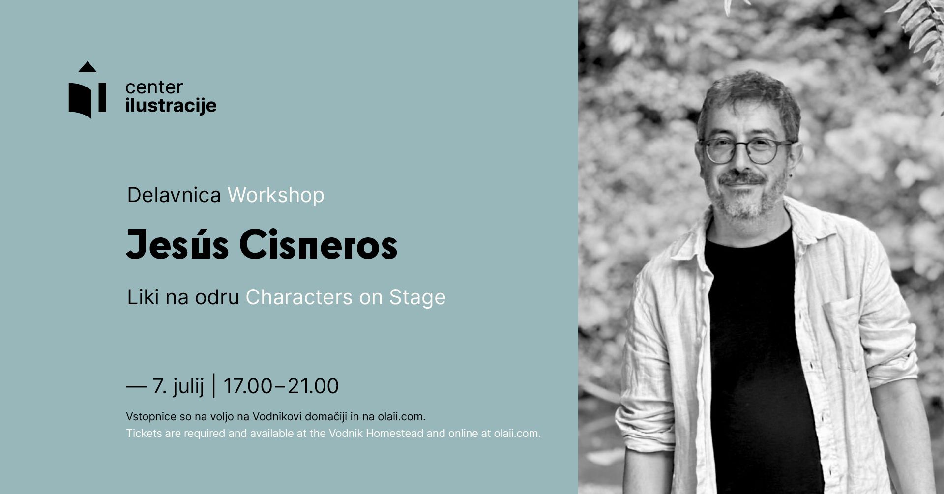 Center ilustracije | Delavnica/Workshop | Jesús Cisneros: Liki na odru/Characters on Stage
