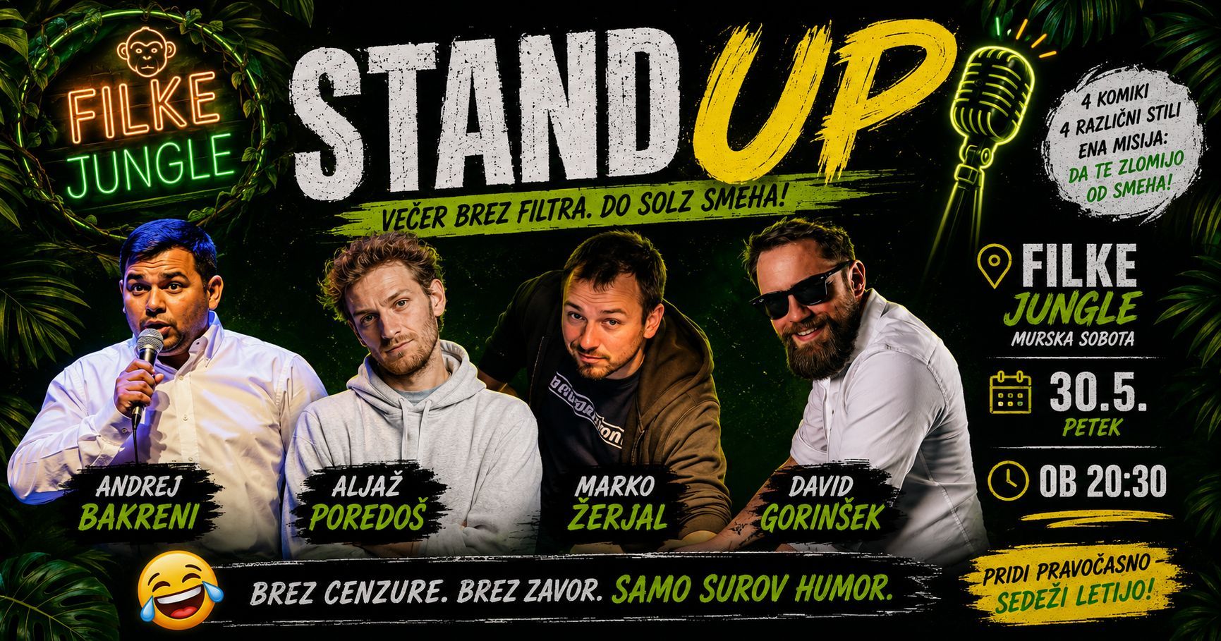 Stand up večer v Filke jungle baru