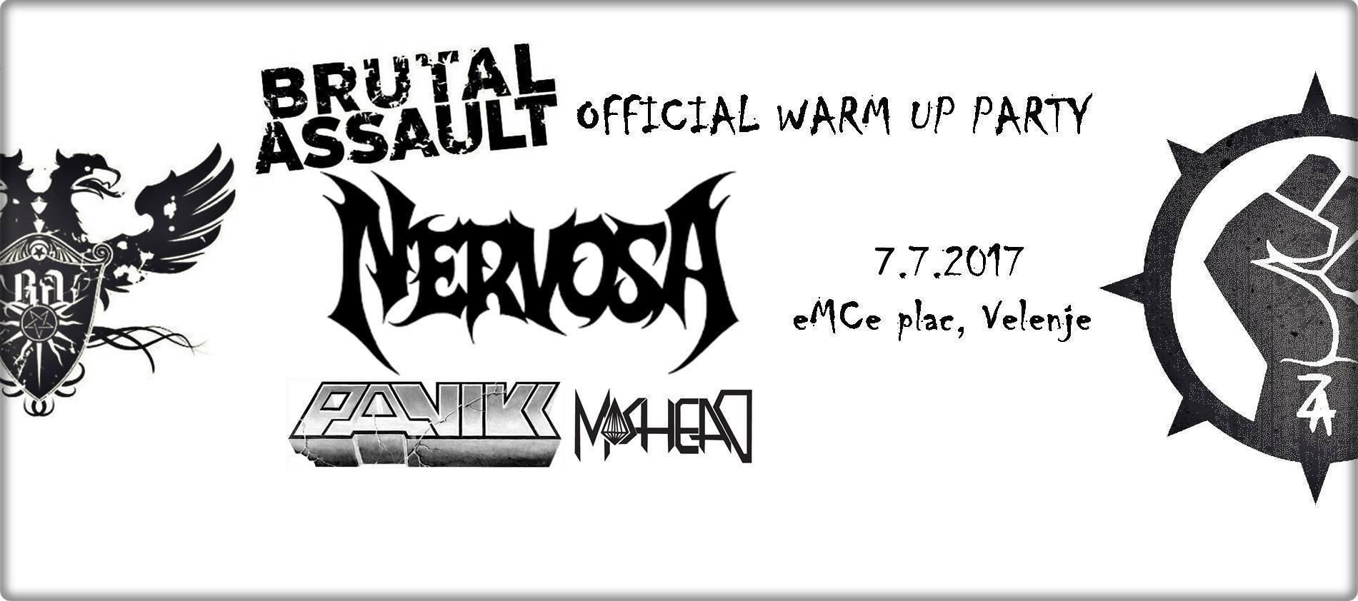 Nervosa, Panikk, Moshead - Official Brutal Assault warm up