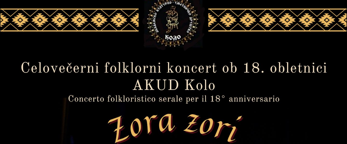 Celovečerni folklorni koncert ob 18. obletnici AKUD Kolo