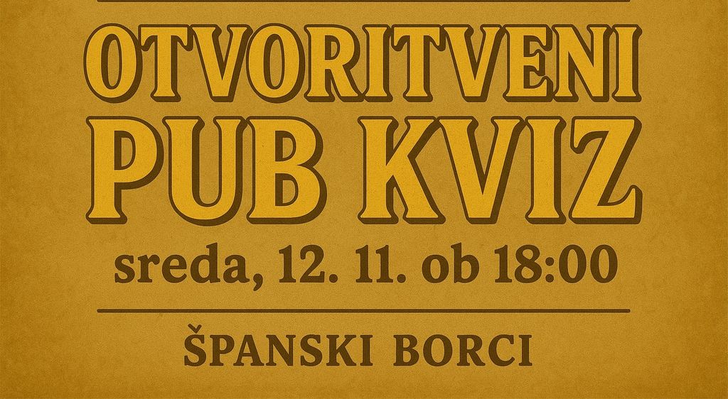 Otvoritveni Pub Kviz