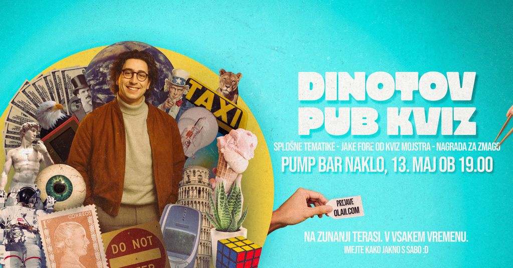 Dinotov pub kviz - Terasa pump bara Naklo