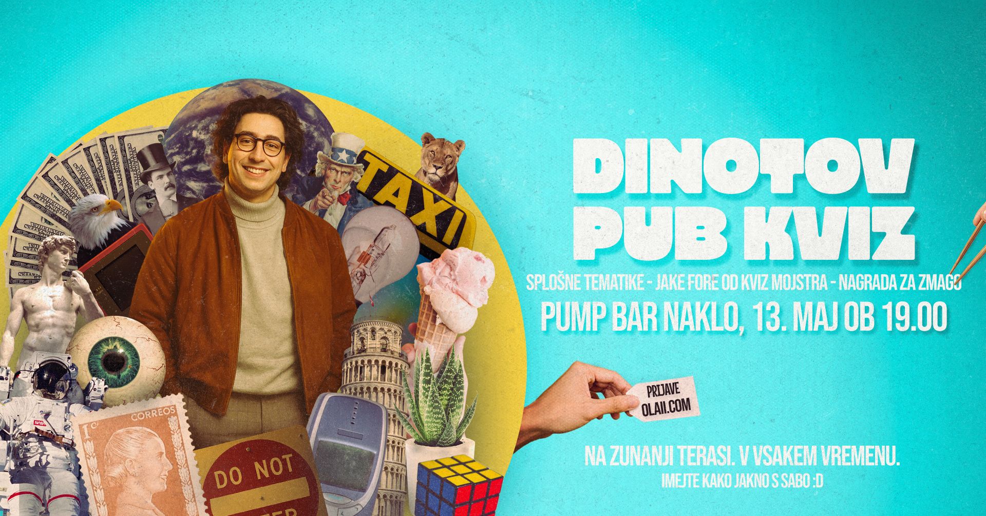 Dinotov pub kviz - Terasa pump bara Naklo