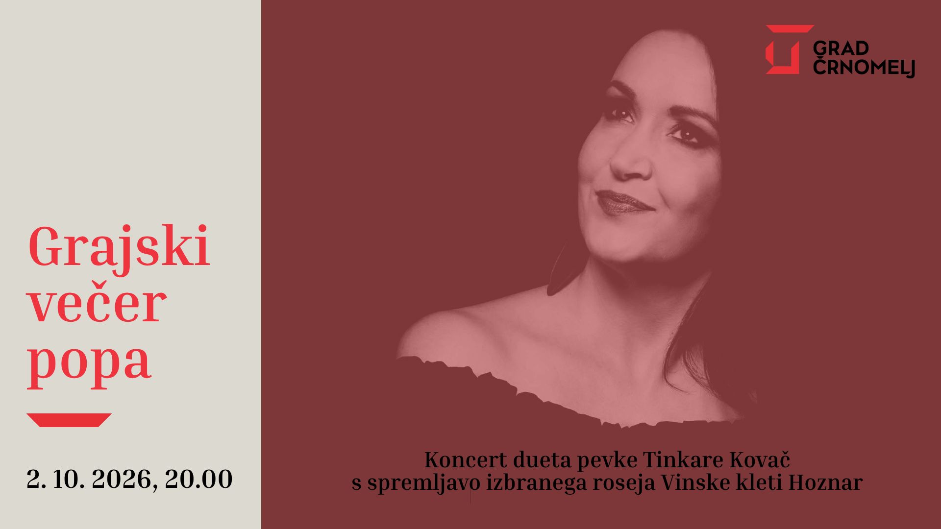 Grajski večer popa in roseja: Tinkara Kovač