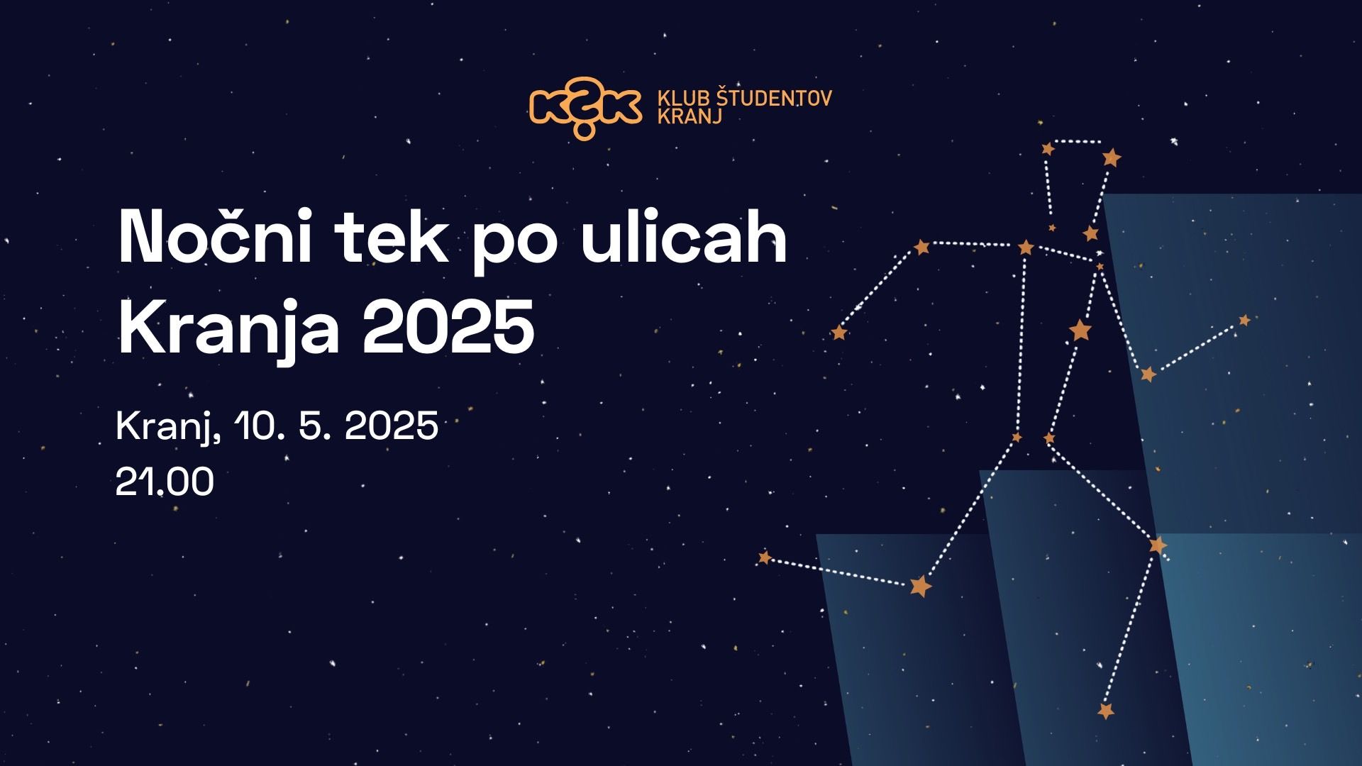 Nočni tek po ulicah Kranja
