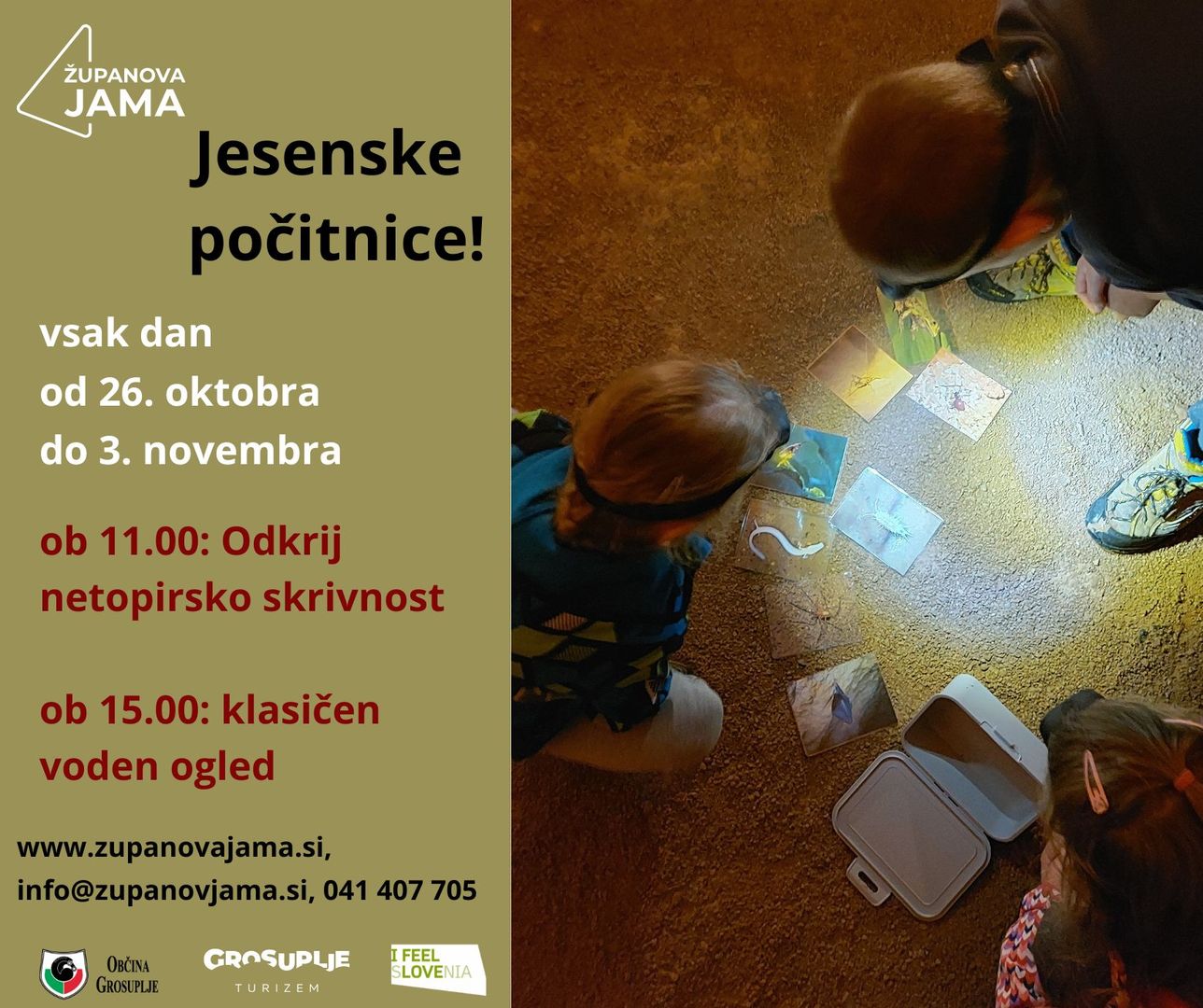 Jesenske počitnice v Županovi jami
