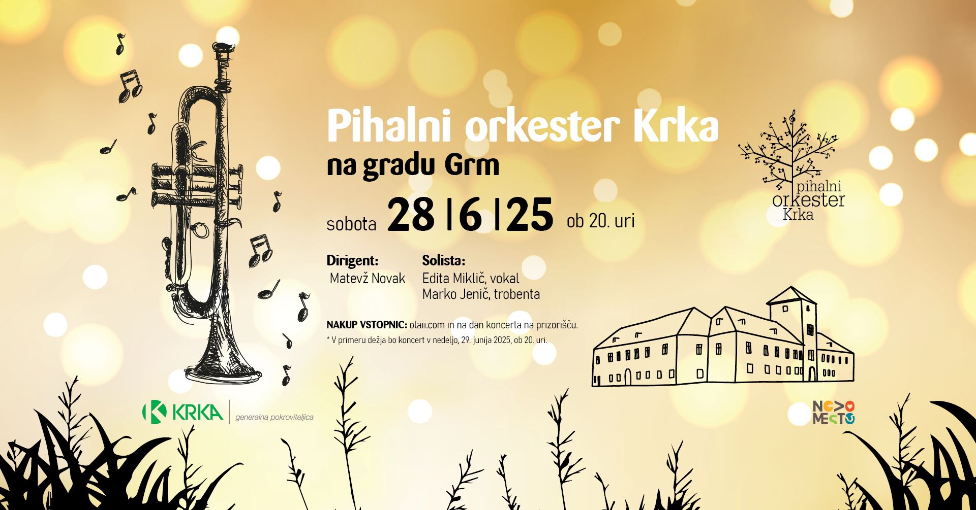 Pihalni orkester Krka na gradu Grm