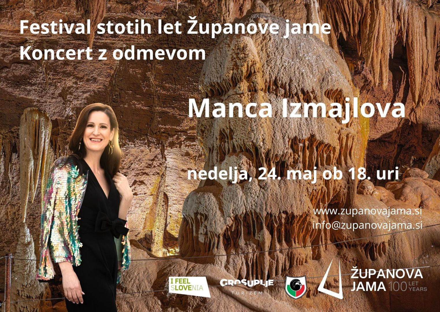 Koncert z odmevom - Manca Izmajlova v  Županovi jami