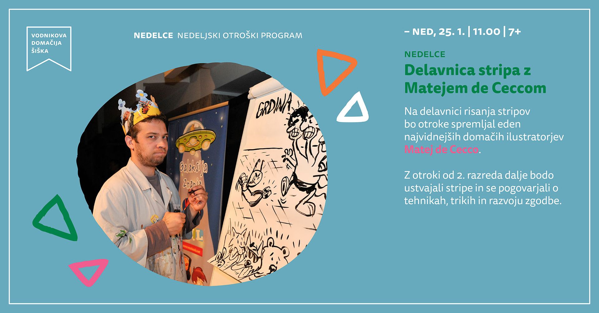 Nedelce: Delavnica stripa z Matejem de Ceccom