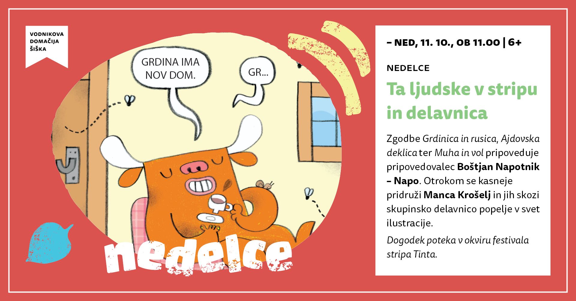 Nedelce: Ta ljudske v stripu in delavnica