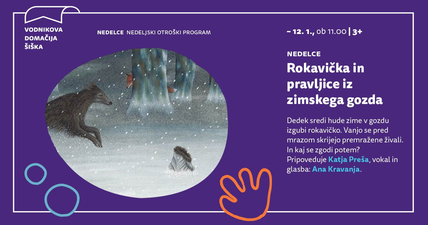 Nedelce: Rokavička in pravljice iz zimskega gozda