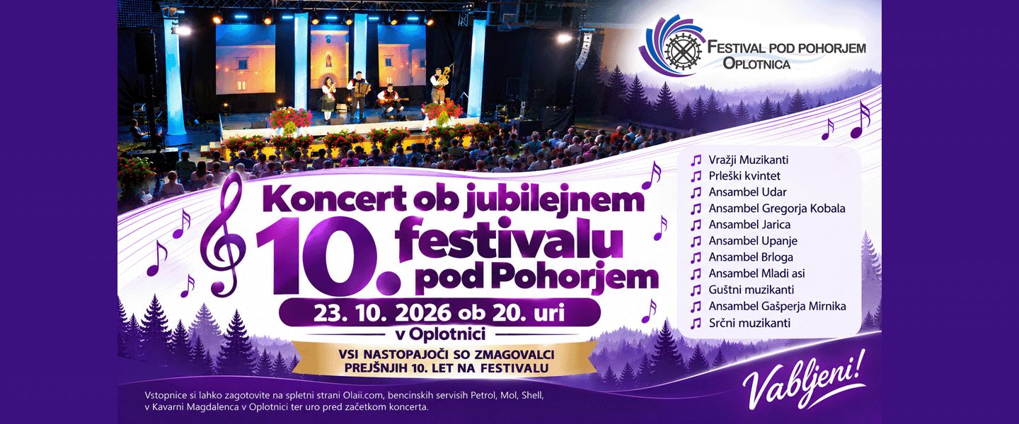 KONCERT OB JUBILEJNEM 10. FESTIVALU POD POHORJEM