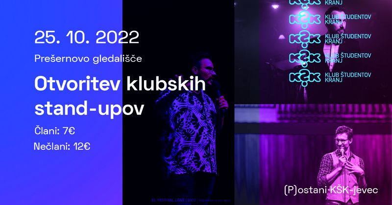 Otvoritev Klubskih Stand-upov - Vlatko Štampar, Perica Jerković, Klemen Bučan, Alen Mastnak