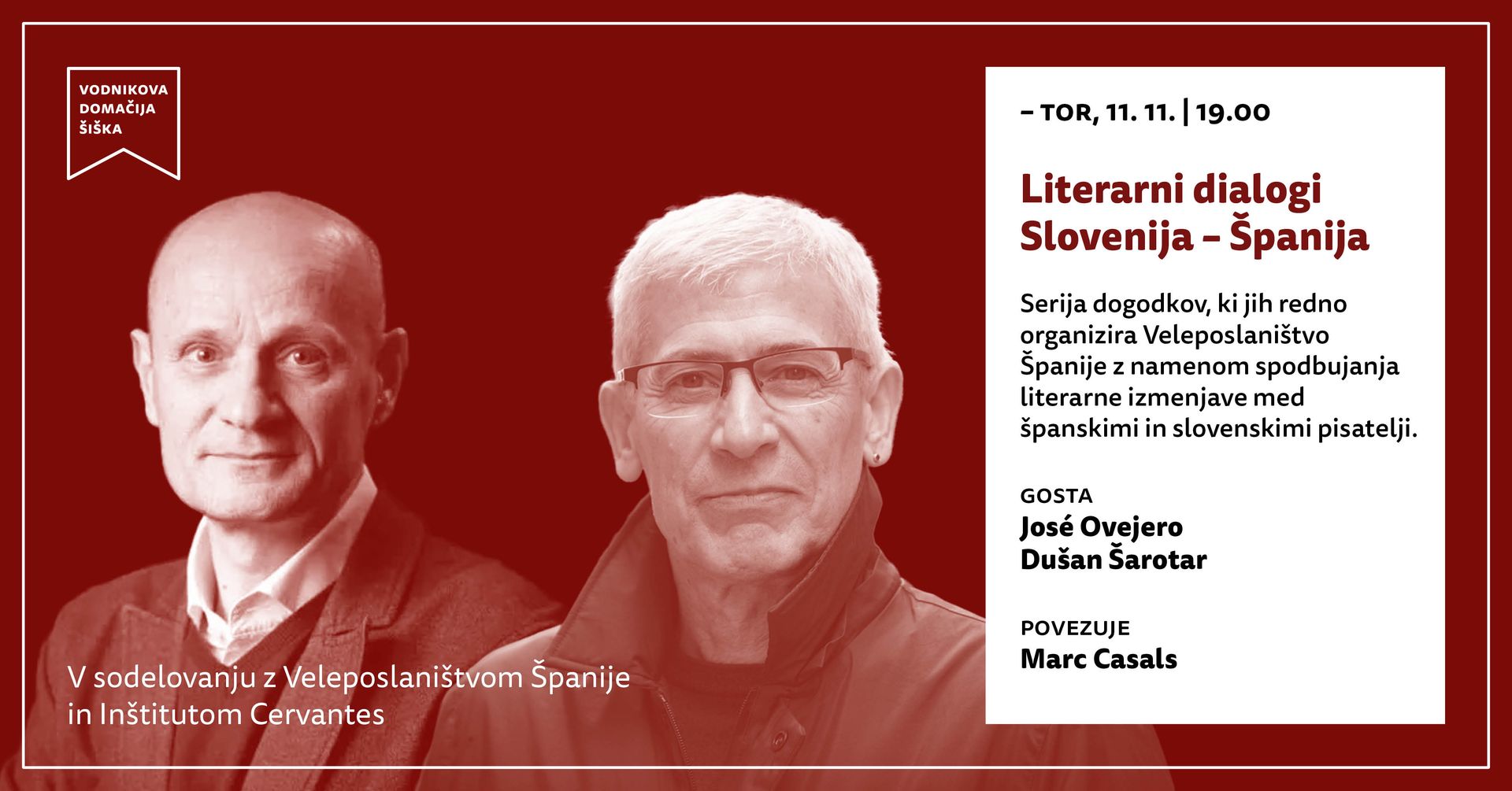 Literarni dialogi: Slovenija–Španija | José Ovejero in Dušan Šarotar