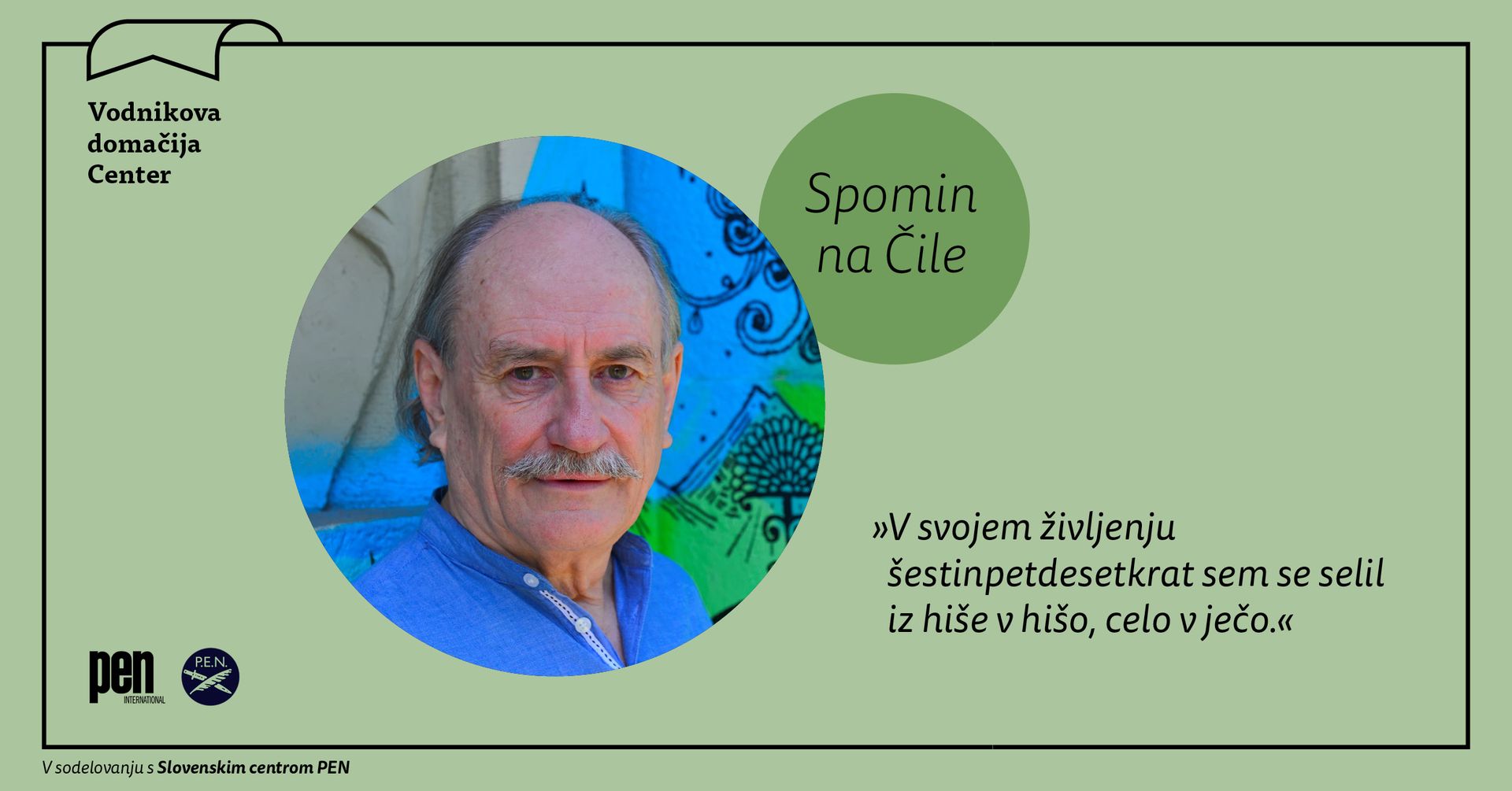 Bled pred Bledom | Literarni večer Spomin na Čile s Germánom Rojasom