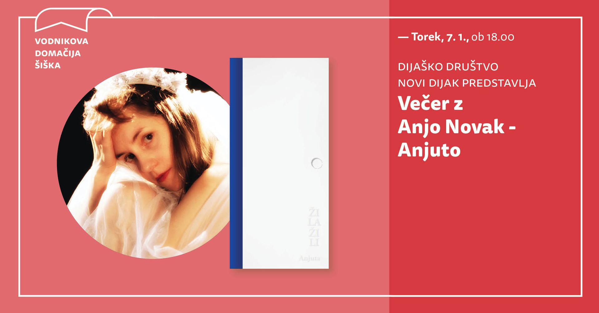 Dijaško društvo Novi dijak | Večer z Anjo Novak - Anjuto