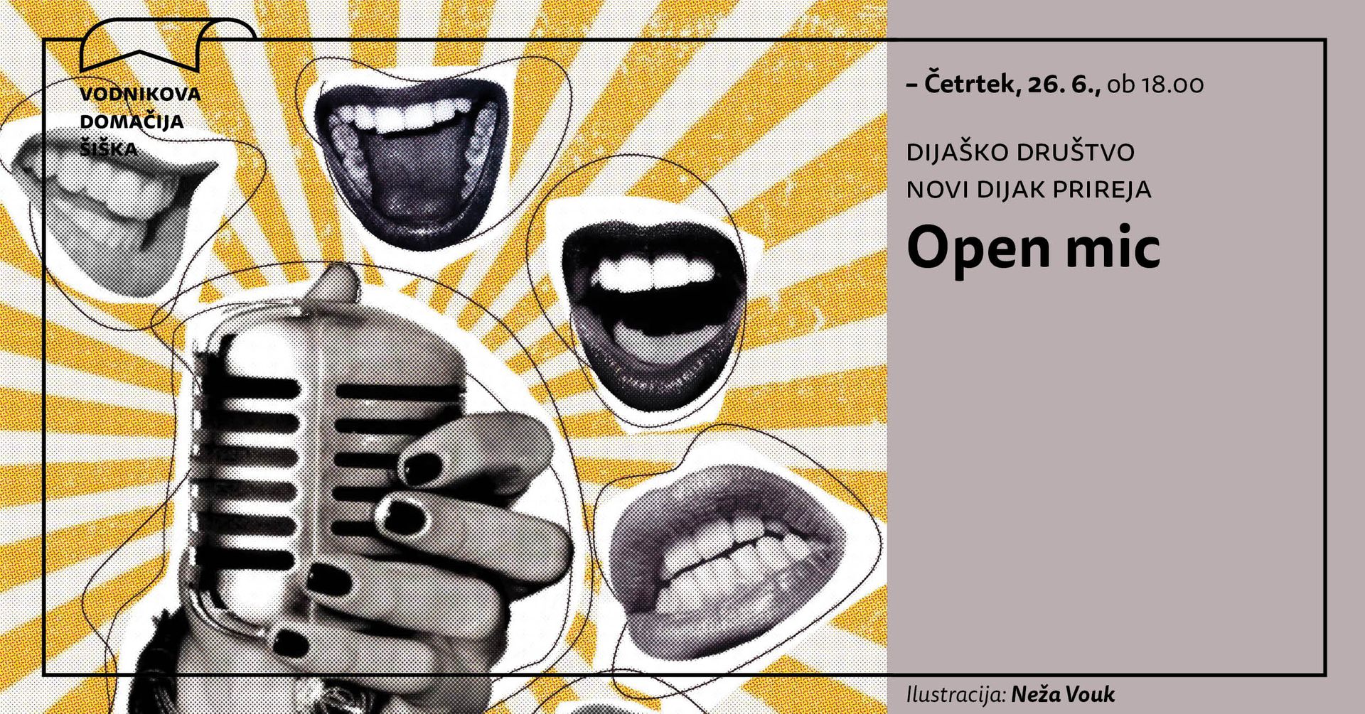 Dijaško društvo Novi dijak | Open mic večer