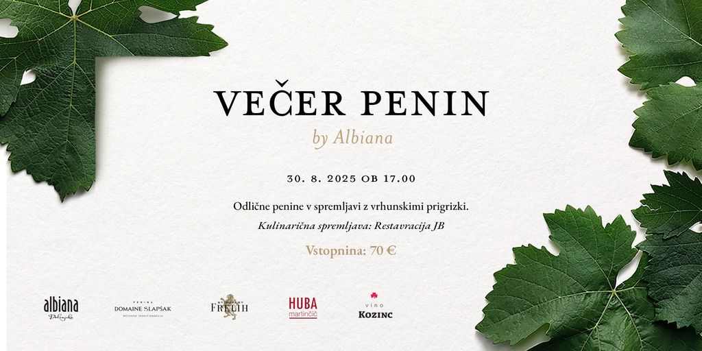 Večer penin by Albiana, 30. 8. 2025, 17:00