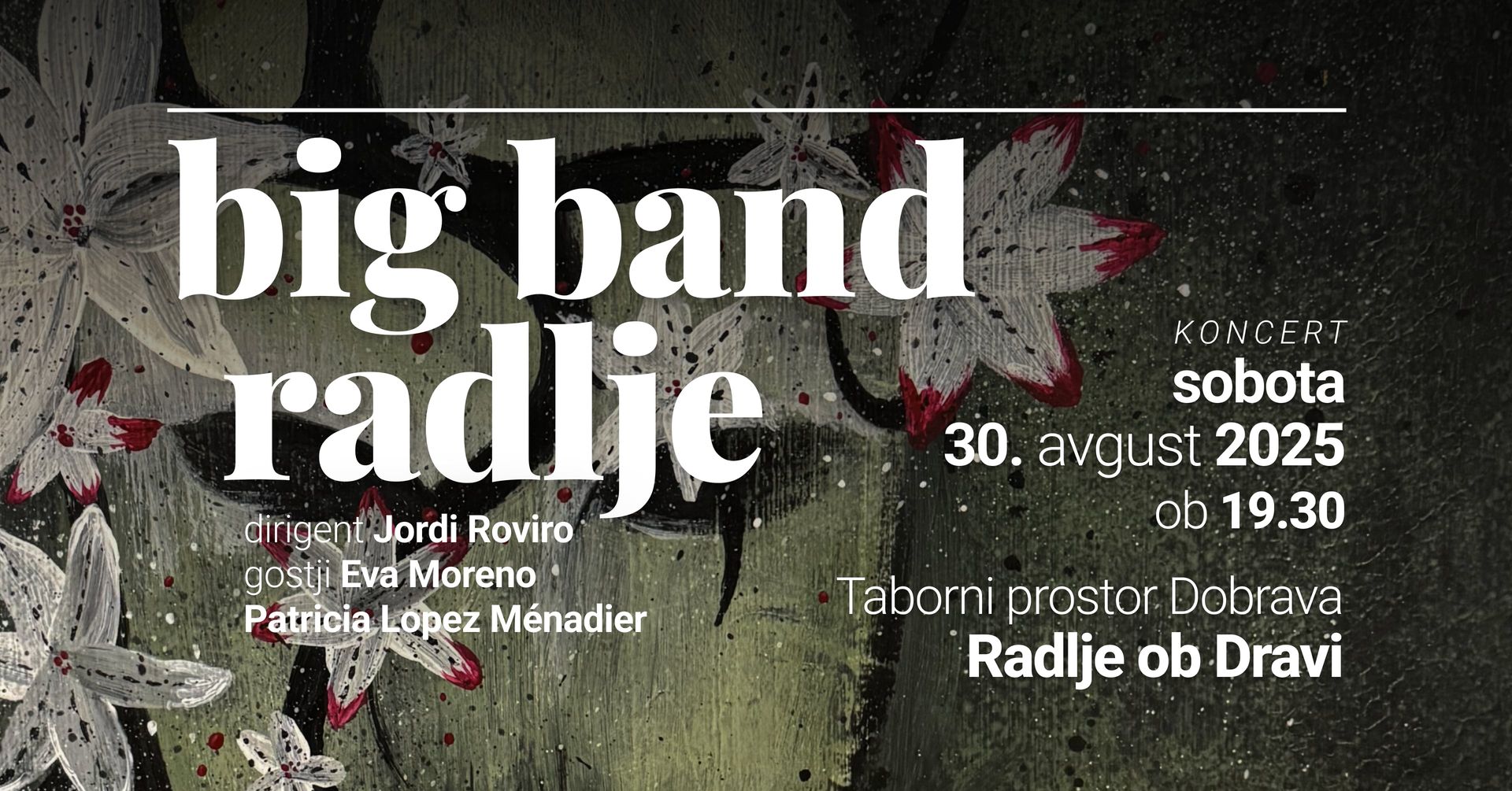 Ars fest 2025 - Koncert Big Banda Radlje z dirigentom Jordijem Rovirójem in gostjama Evo Moreno in Patricio Lopez Menadier !!! sprememba lokacije!!!