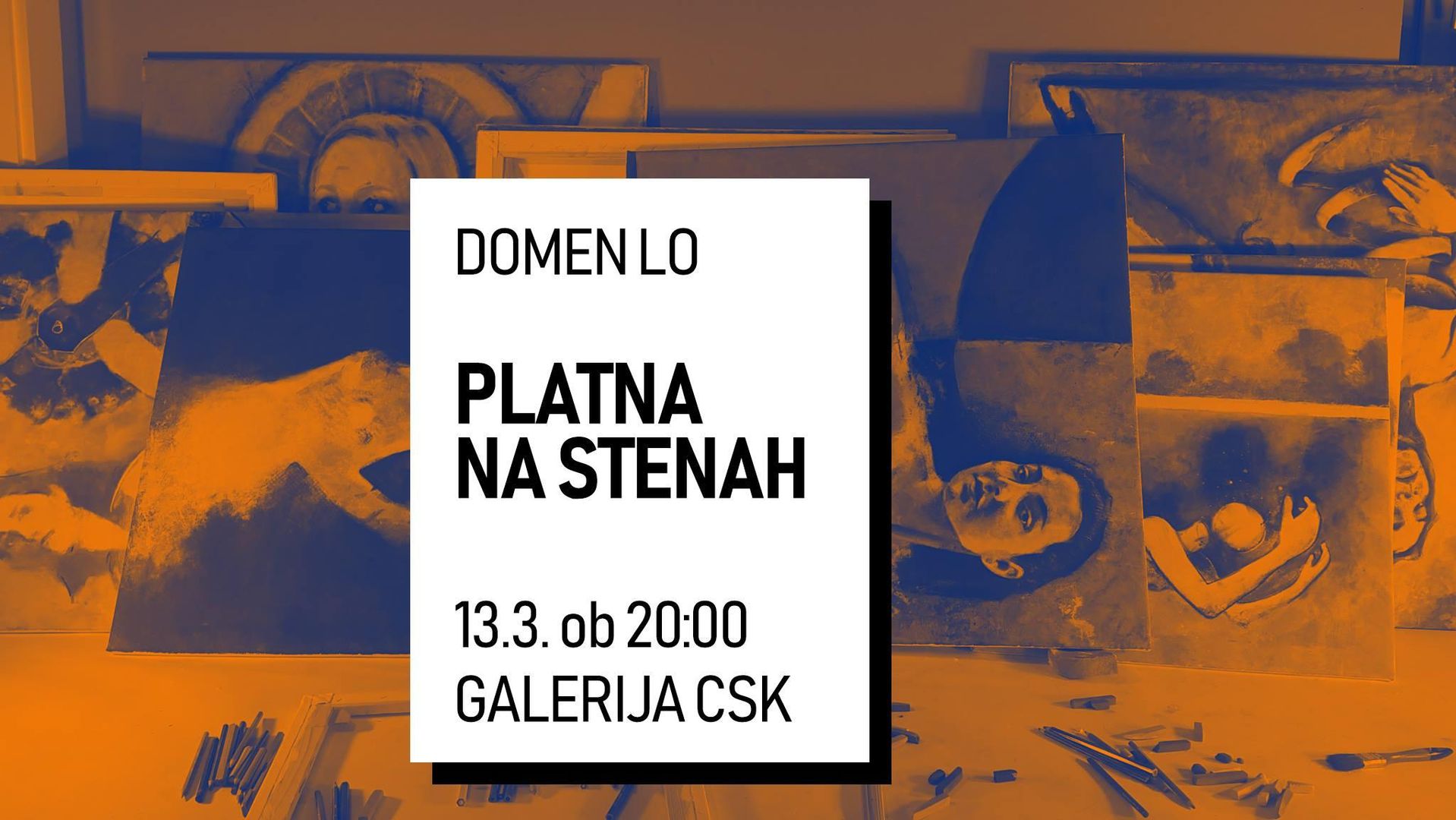 Domen Lo: Otvoritev razstave "Platna na stenah"