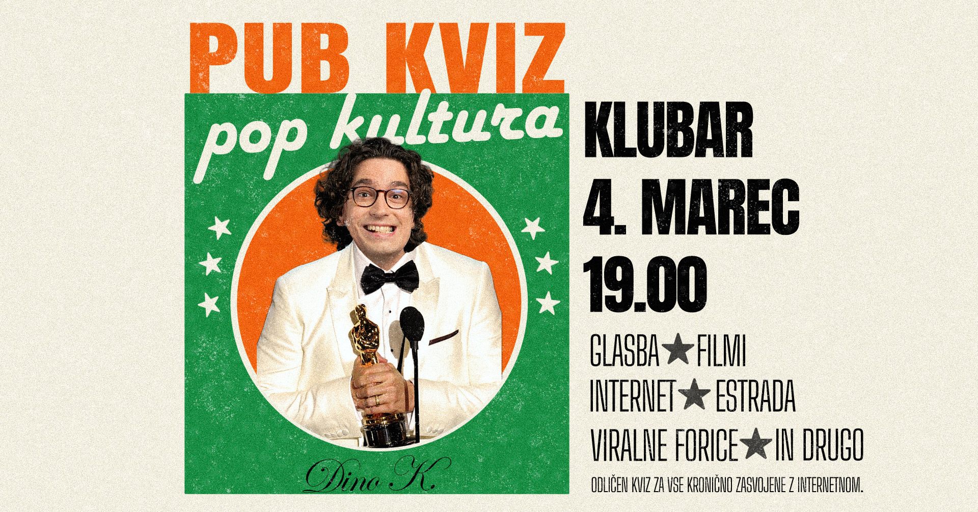 Dinotov pub kviz - Pop kultura! (4. marec)