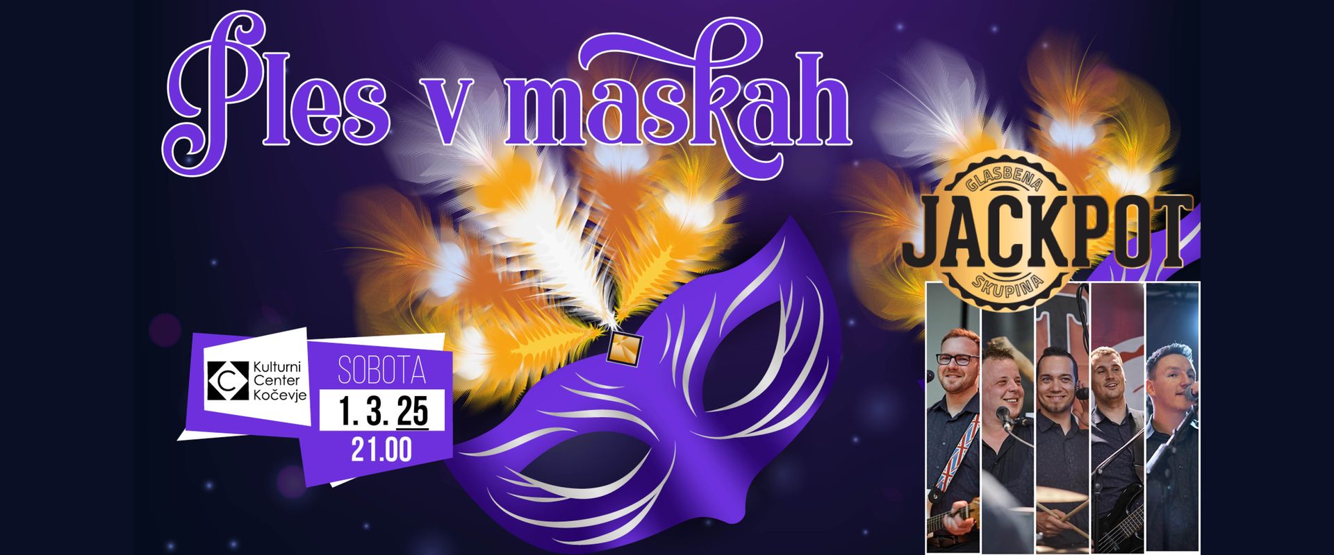 Ples v maskah z Jackpot