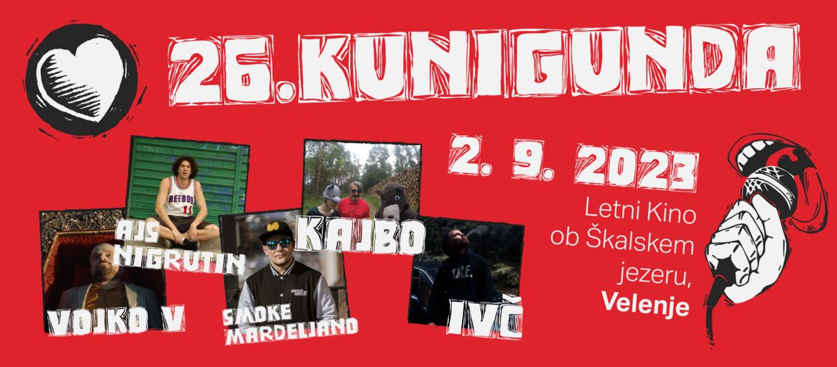 Vojko V (HR), Ajs Nigrutin (SRB), Smoke Mardeljano (SRB), Kajbo (NEM), Ivč // 26. festival Kunigunda