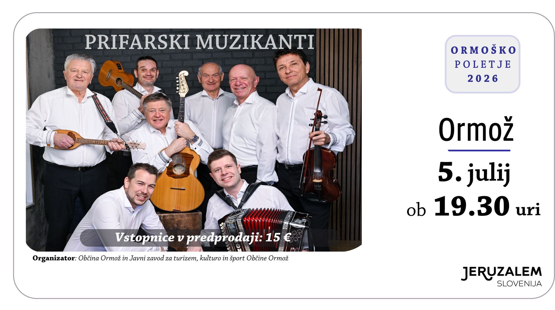 Prifarski muzikanti - ORMOŠKO POLETJE 2026