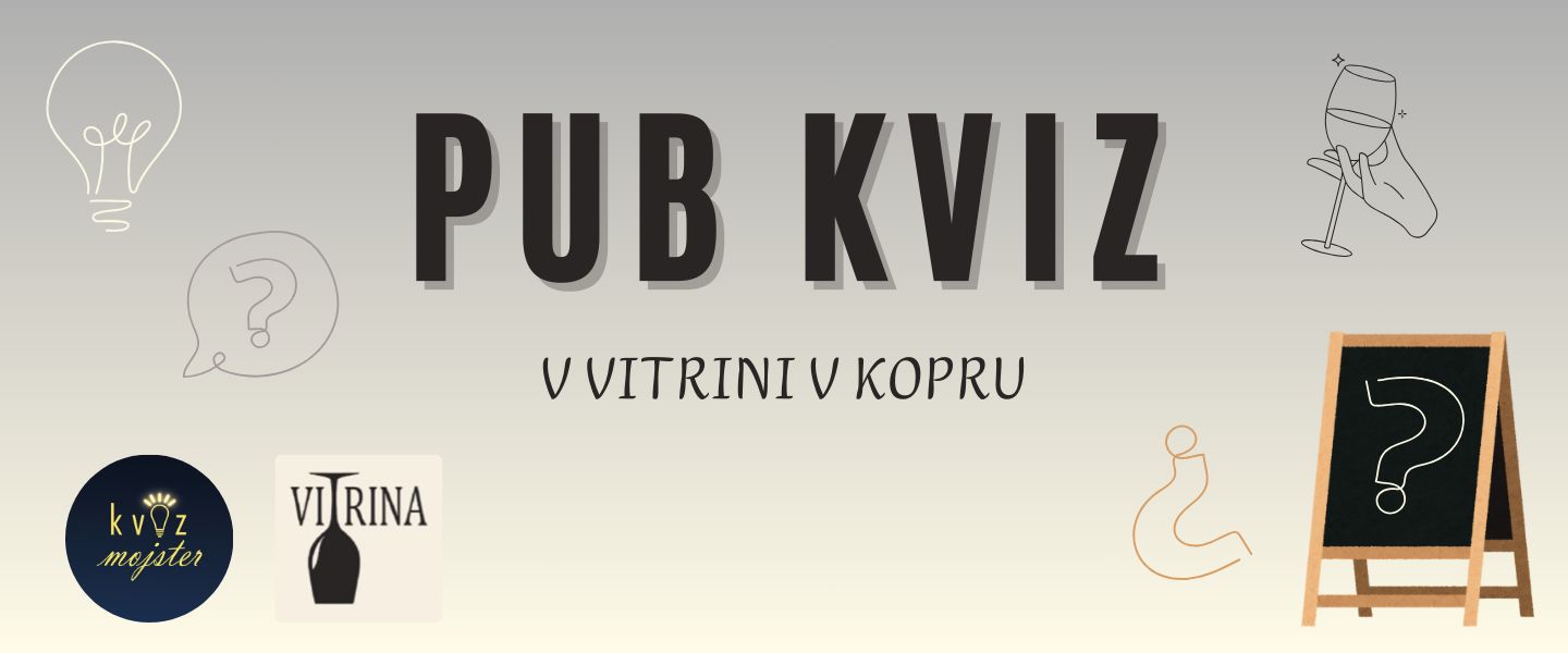 Pub kviz na terasi Vitrine v Kopru